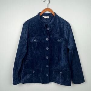 Breckenridge navy blue micro corduroy button down XL jacket